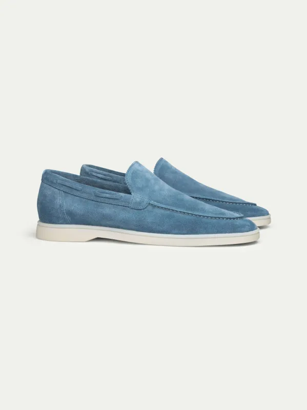 Sapphire Blue Blue Yacht Loafers made by Aurelien