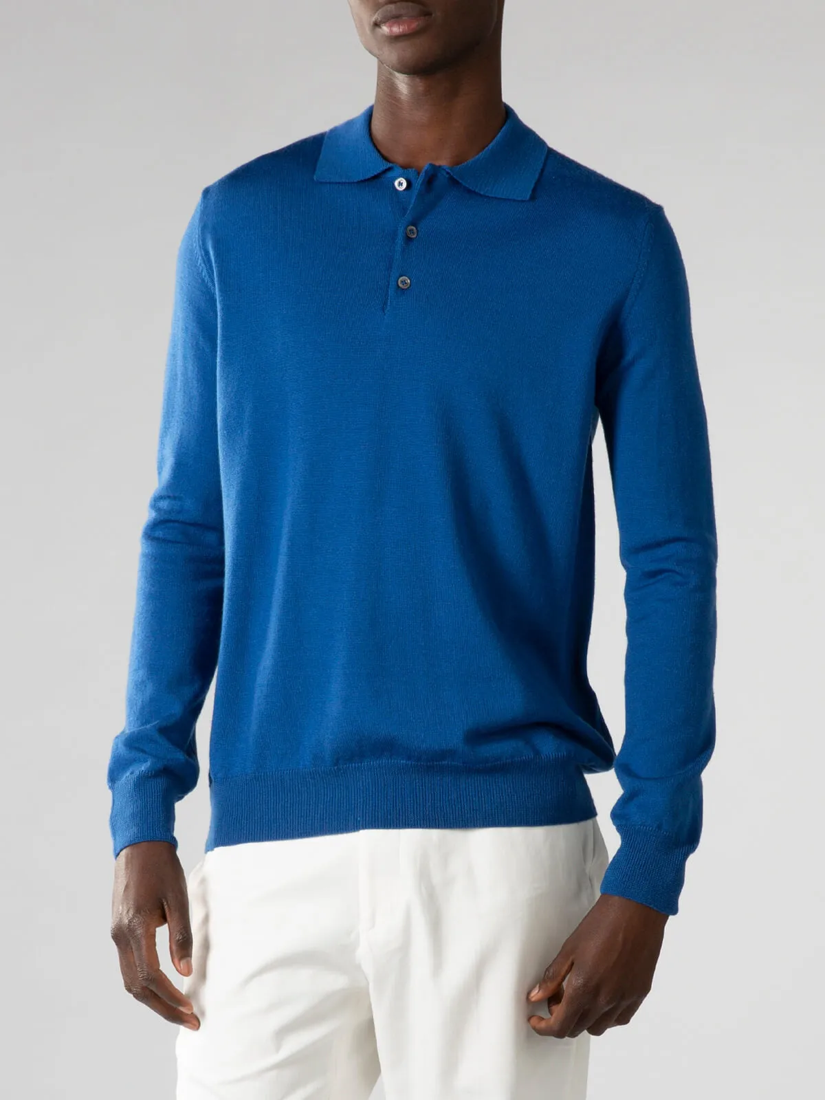Extrafine Merino Polo Ultramarine sold by Aurelien product image thumbnail 3