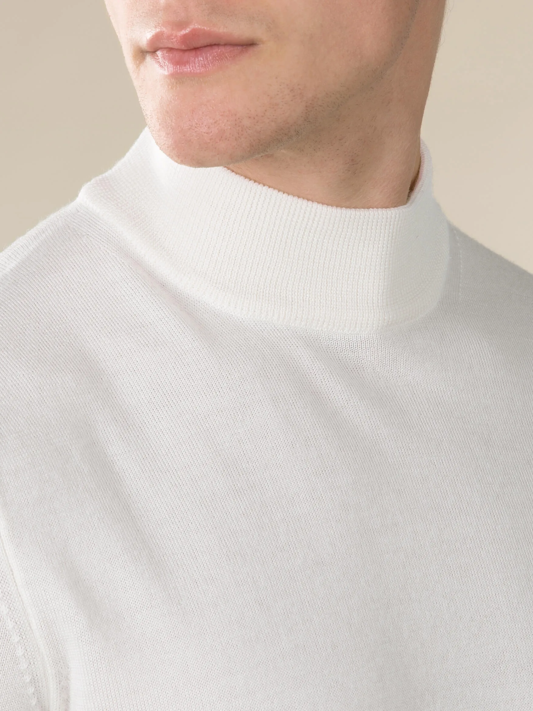 Extrafine Merino Mockneck Ivory sold by Aurelien product image thumbnail 3