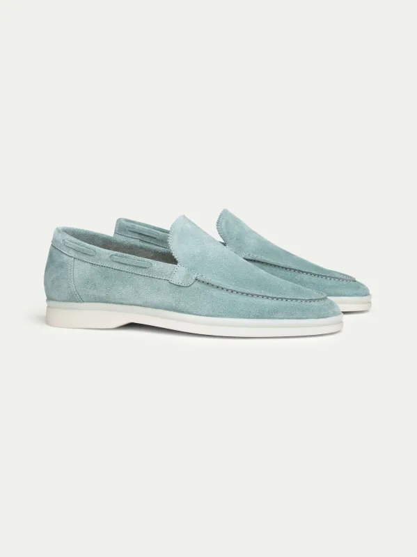 Lady Petrol Yacht Loafers made by Aurelien