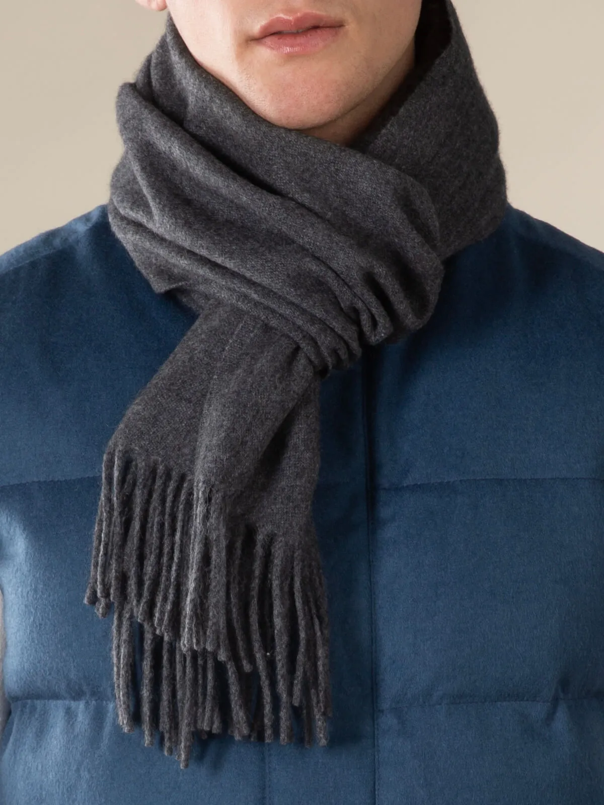 Dark Grey Scarf sold by Aurelien product image thumbnail 2