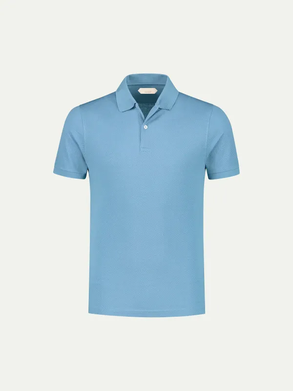 Mid Blue Polo Shirt made by Aurelien