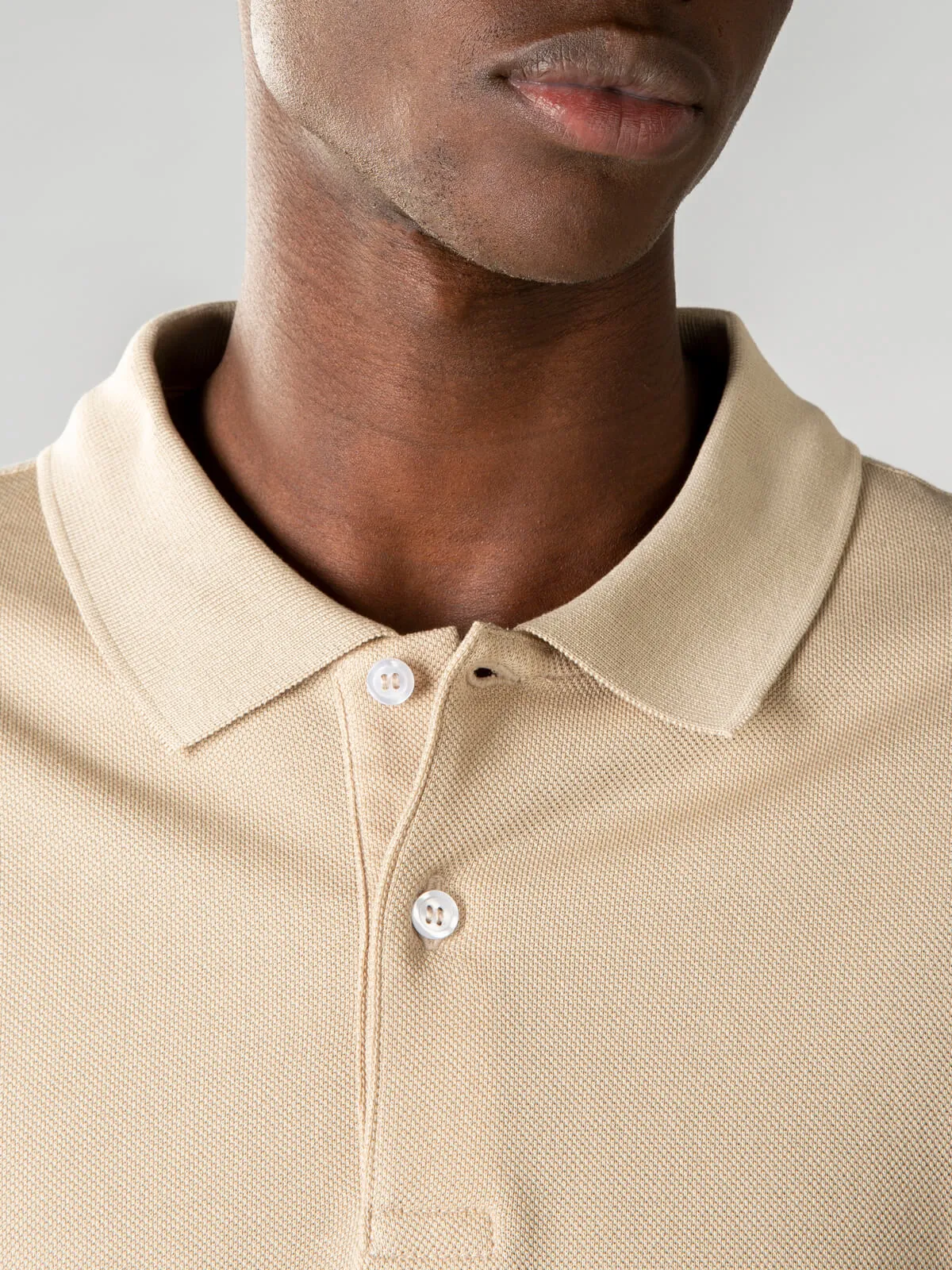 Light Beige Polo Shirt sold by Aurelien product image thumbnail 3