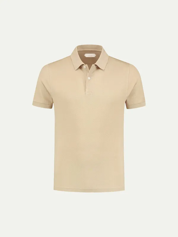 Light Beige Polo Shirt made by Aurelien