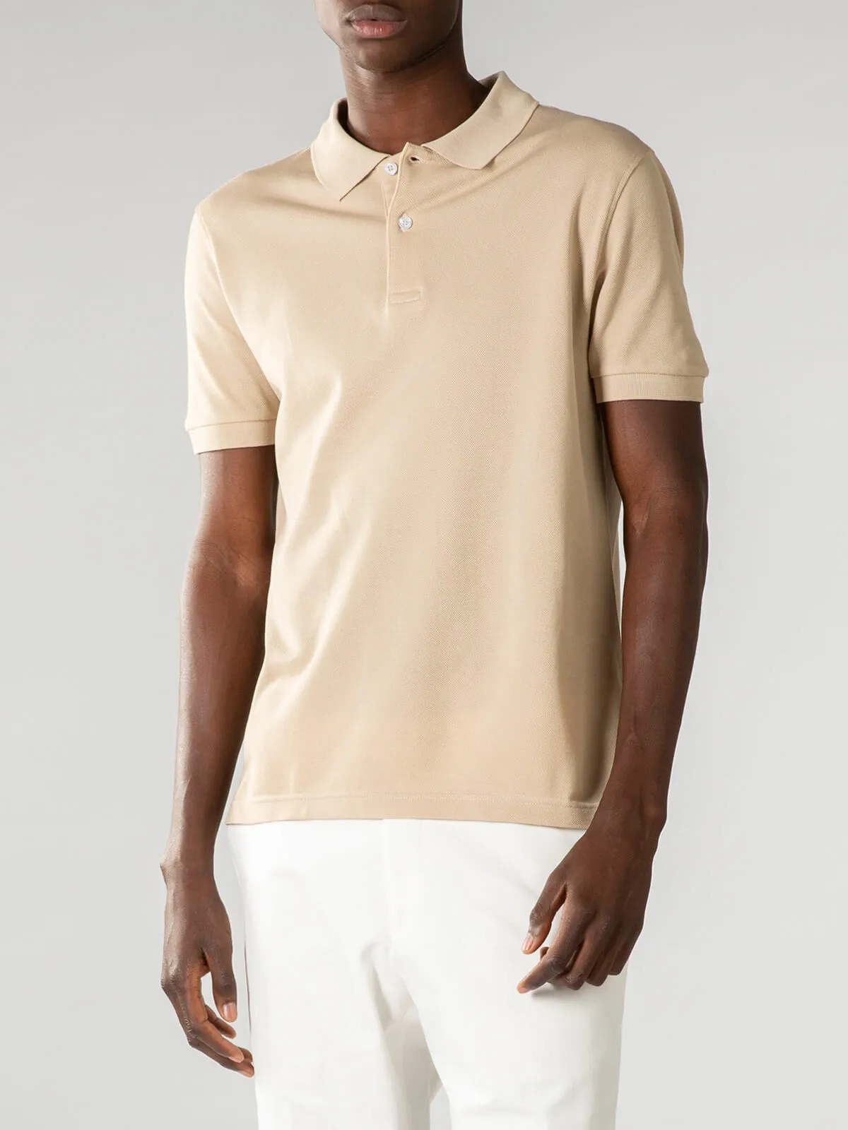 Light Beige Polo Shirt sold by Aurelien product image thumbnail 2