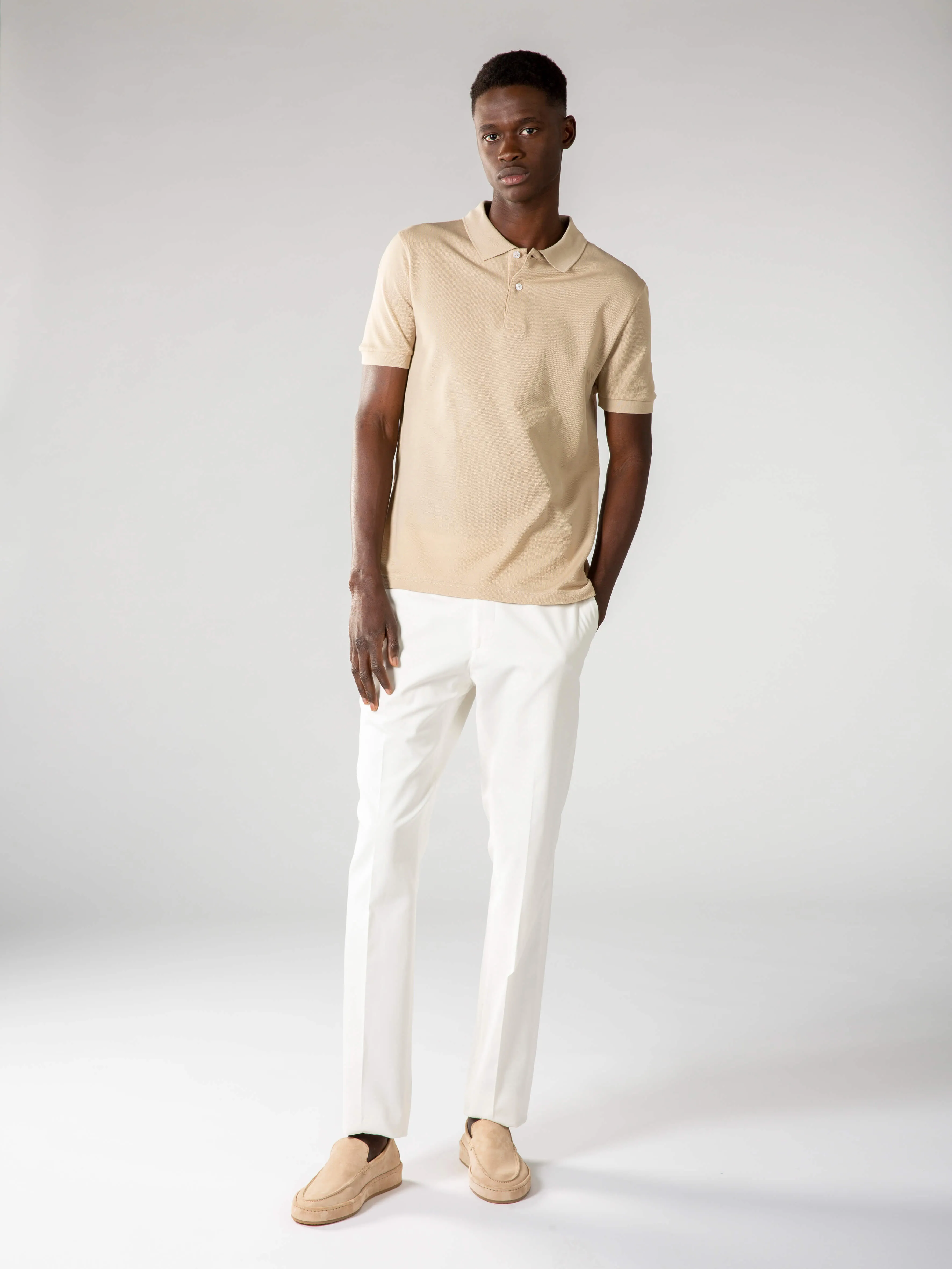 Light Beige Polo Shirt sold by Aurelien product image thumbnail 5