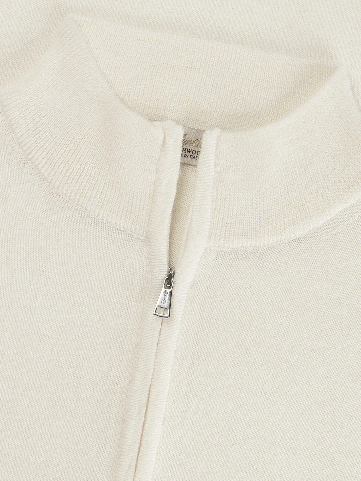 Extrafine Merino Zipper Sweater Ivory sold by Aurelien product image thumbnail 3
