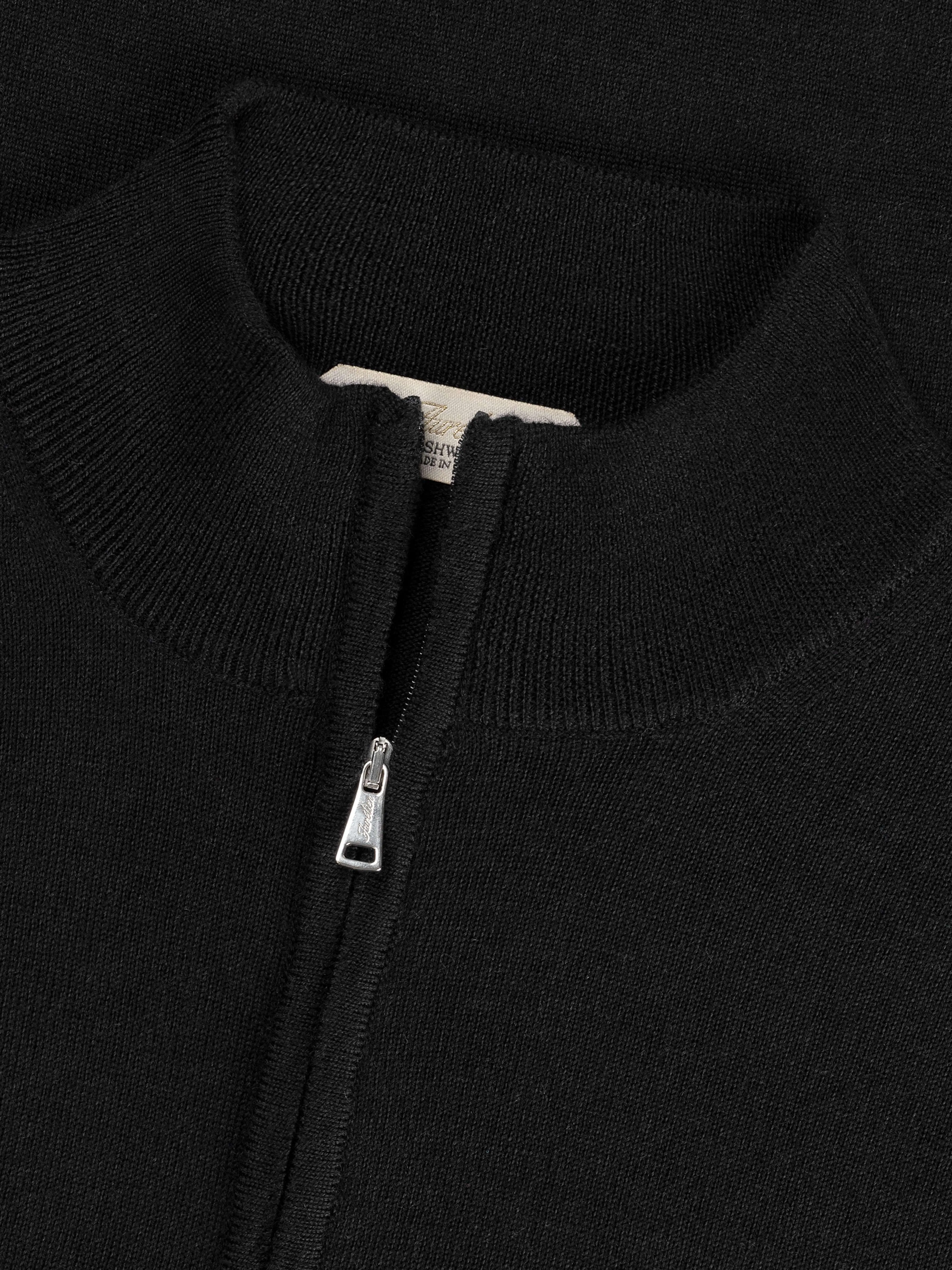 Extrafine Merino Zipper Sweater Black sold by Aurelien product image thumbnail 4