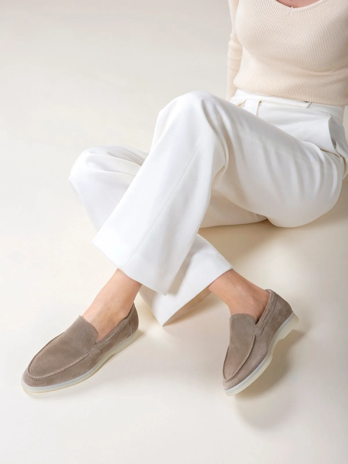 Lady Light Grey Yacht Loafers sold by Aurelien product image thumbnail 2