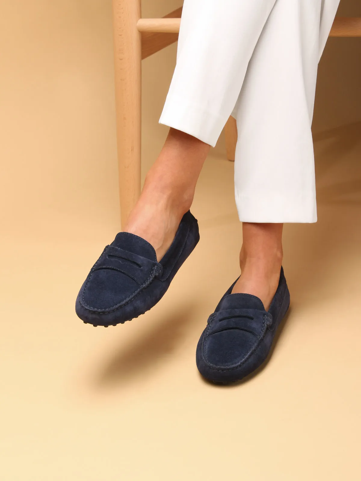 Navy Suede Driving Shoes sold by Aurelien product image thumbnail 2