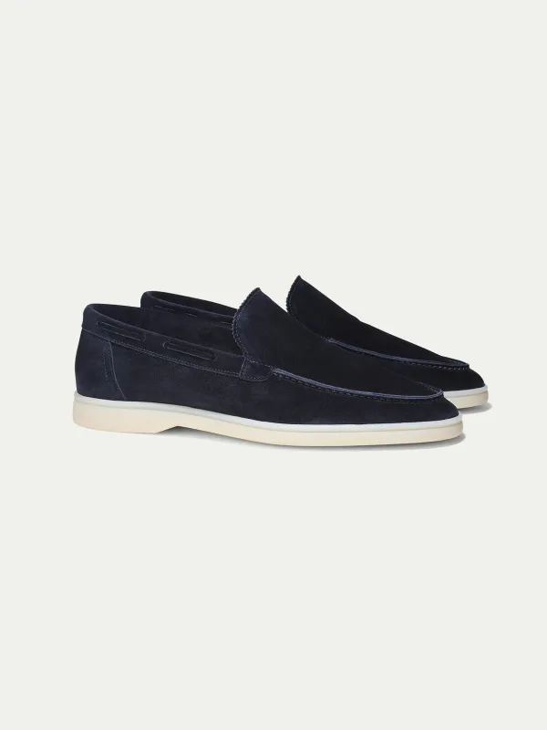 Navy Yacht Loafers made by Aurelien