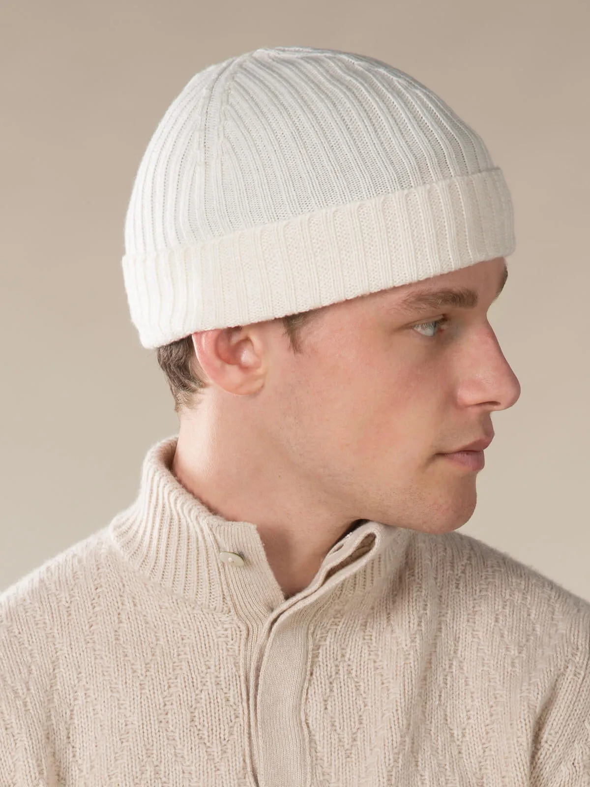 Extrafine Merino Hat Ivory sold by Aurelien product image thumbnail 2