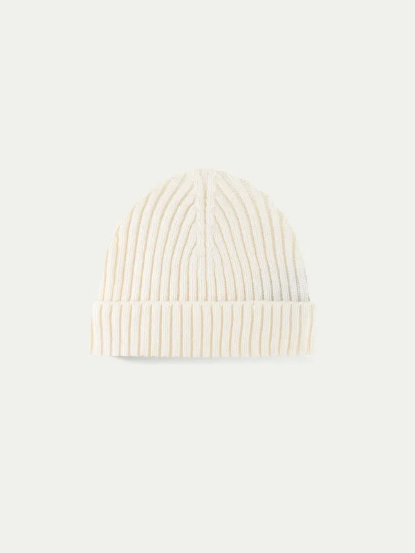 Extrafine Merino Hat Ivory made by Aurelien