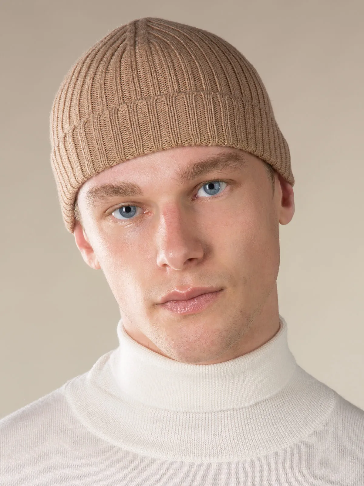 Extrafine Merino Hat Beige sold by Aurelien product image thumbnail 2
