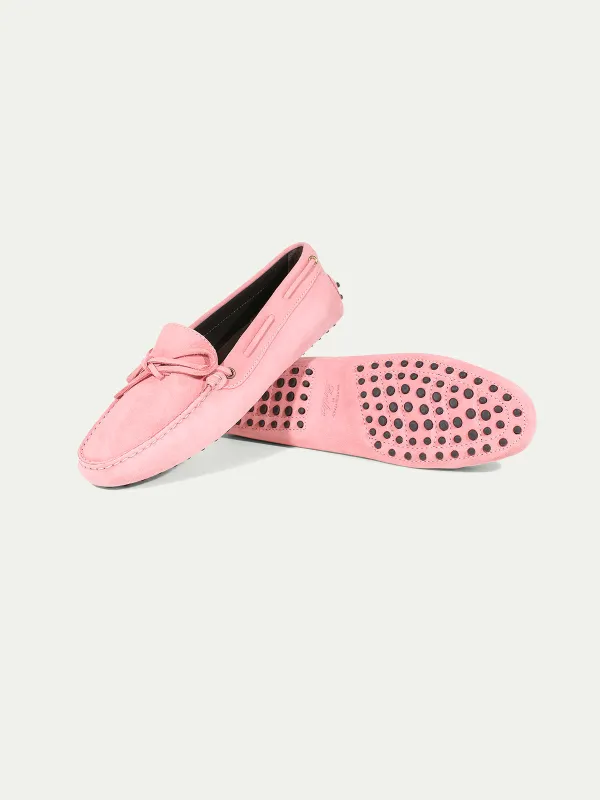 Pink Suede Driving Shoes made by Aurelien