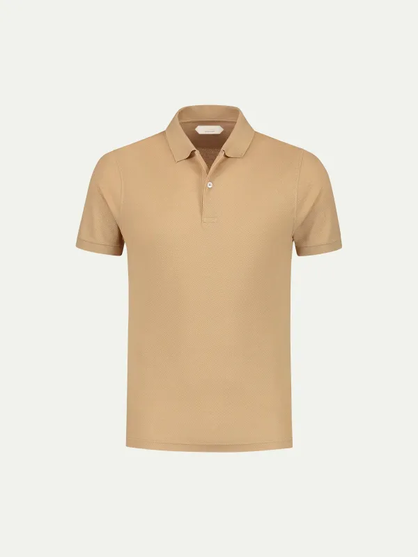Beige Polo Shirt made by Aurelien