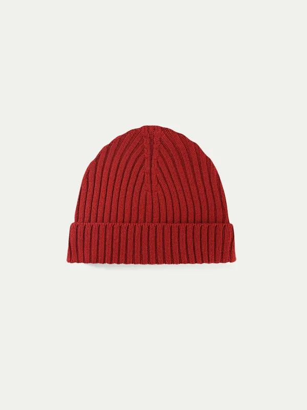 Extrafine Merino Hat Burnt Sienna made by Aurelien
