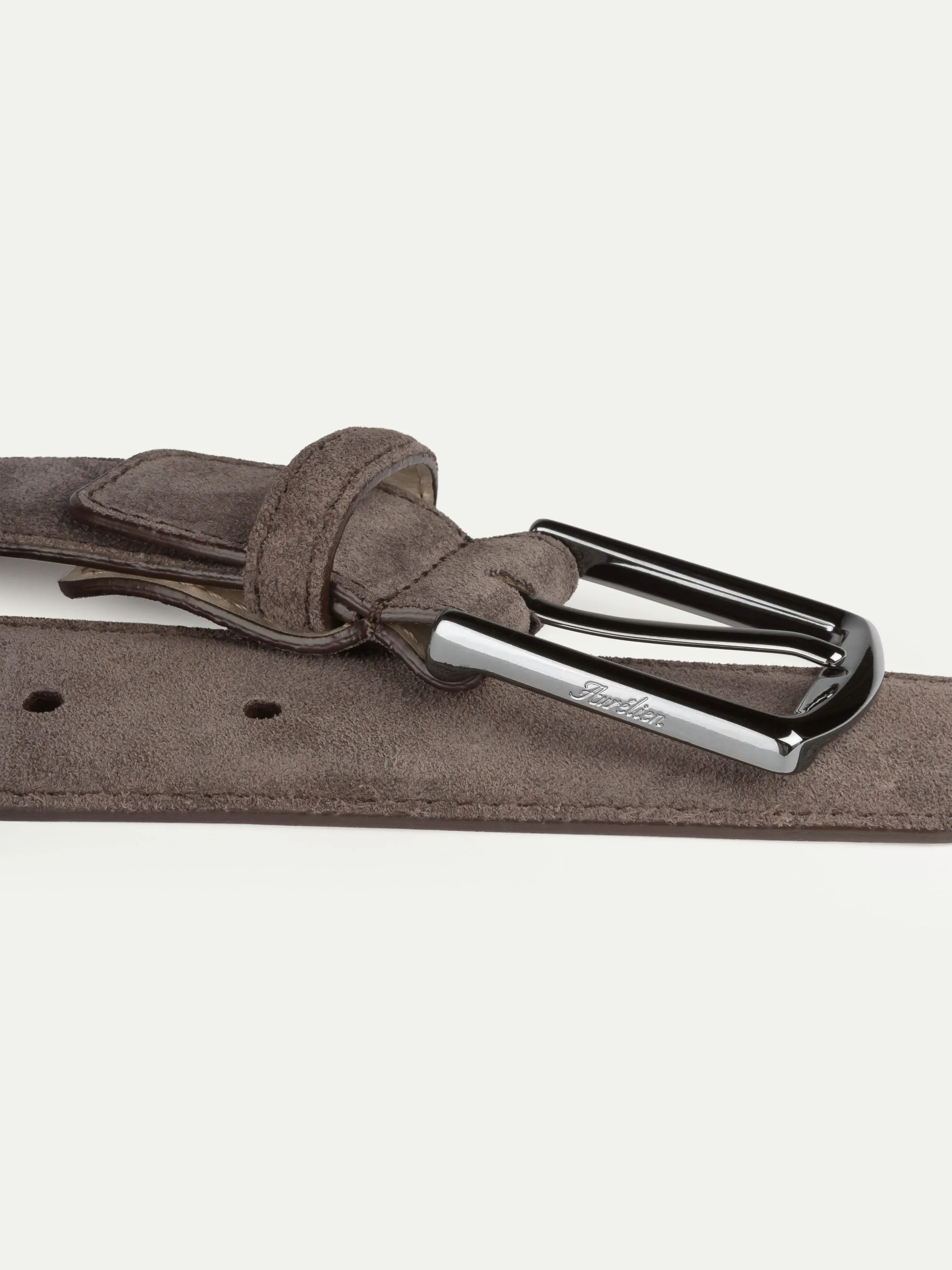 Ash Grey Suede Belt sold by Aurelien product image thumbnail 2
