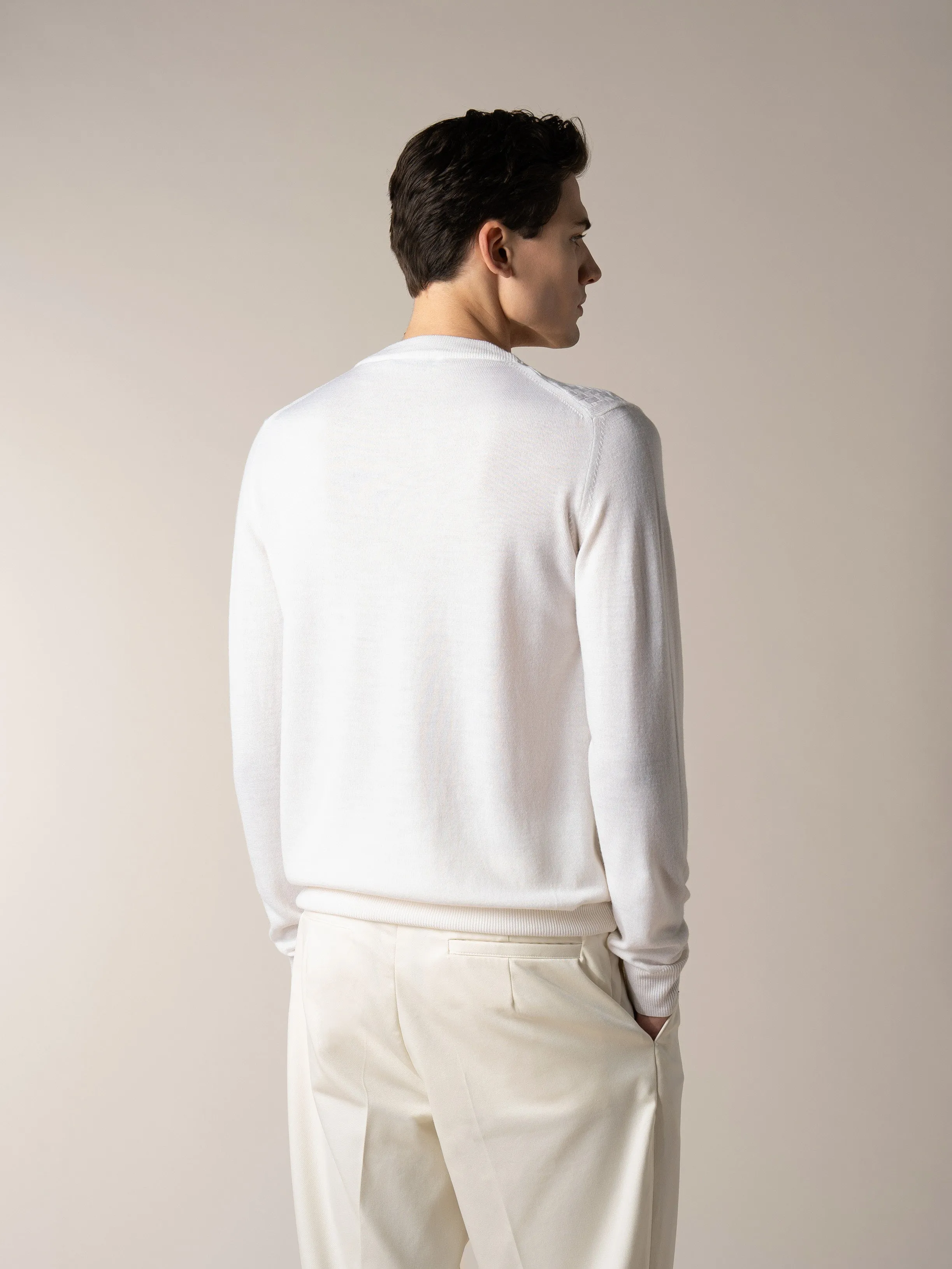 Ivory City Crew Basket Weave sold by Aurelien product image thumbnail 5