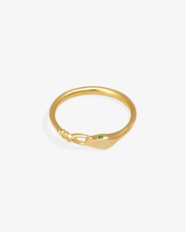Althea Ring Emerald Gold Vermeil sold by Temple of the Sun