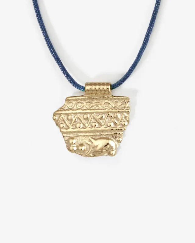 Relic VII Necklace Blue Solid Gold sold by Temple of the Sun