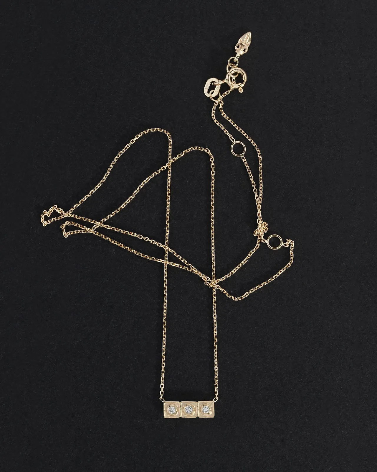 Florence Bar Necklace Diamond Solid Gold sold by Temple of the Sun product image thumbnail 4