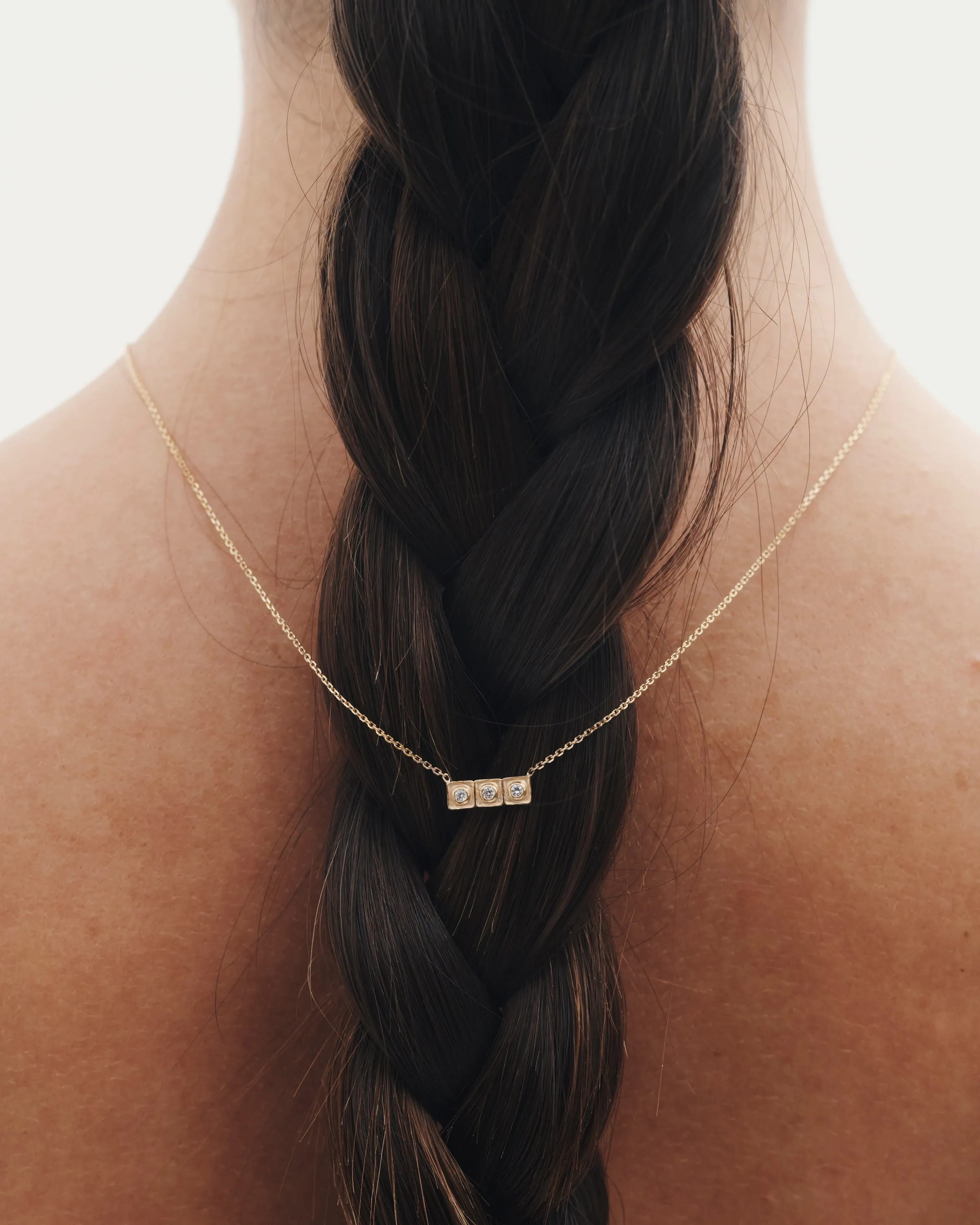 Florence Bar Necklace Diamond Solid Gold sold by Temple of the Sun product image thumbnail 2