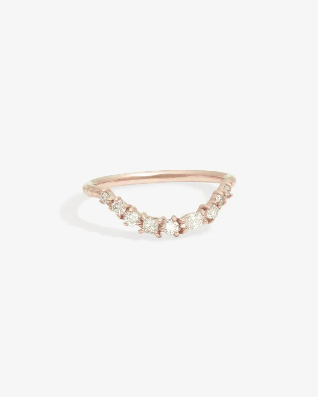 Asteria Arch Ring Diamond Rose Gold sold by Temple of the Sun