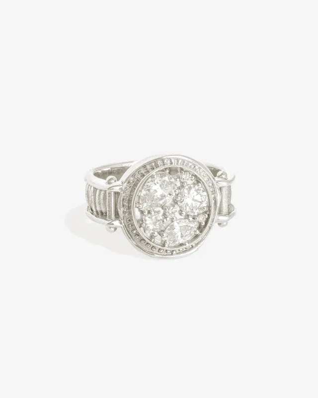 Asteria Ring Diamond Platinum sold by Temple of the Sun