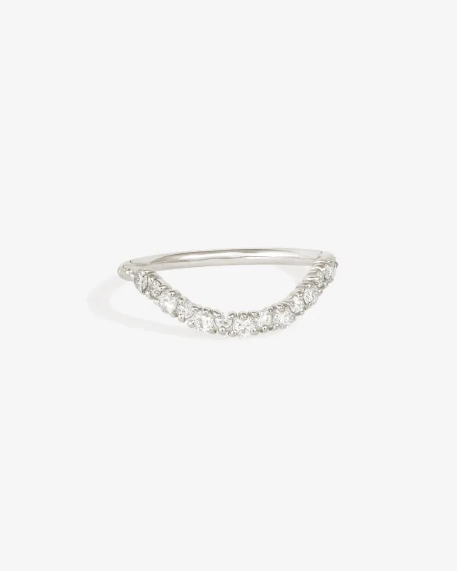 Asteria Arch Ring Round Diamond Platinum sold by Temple of the Sun