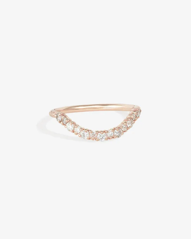 Asteria Arch Ring Round Diamond Rose Gold sold by Temple of the Sun
