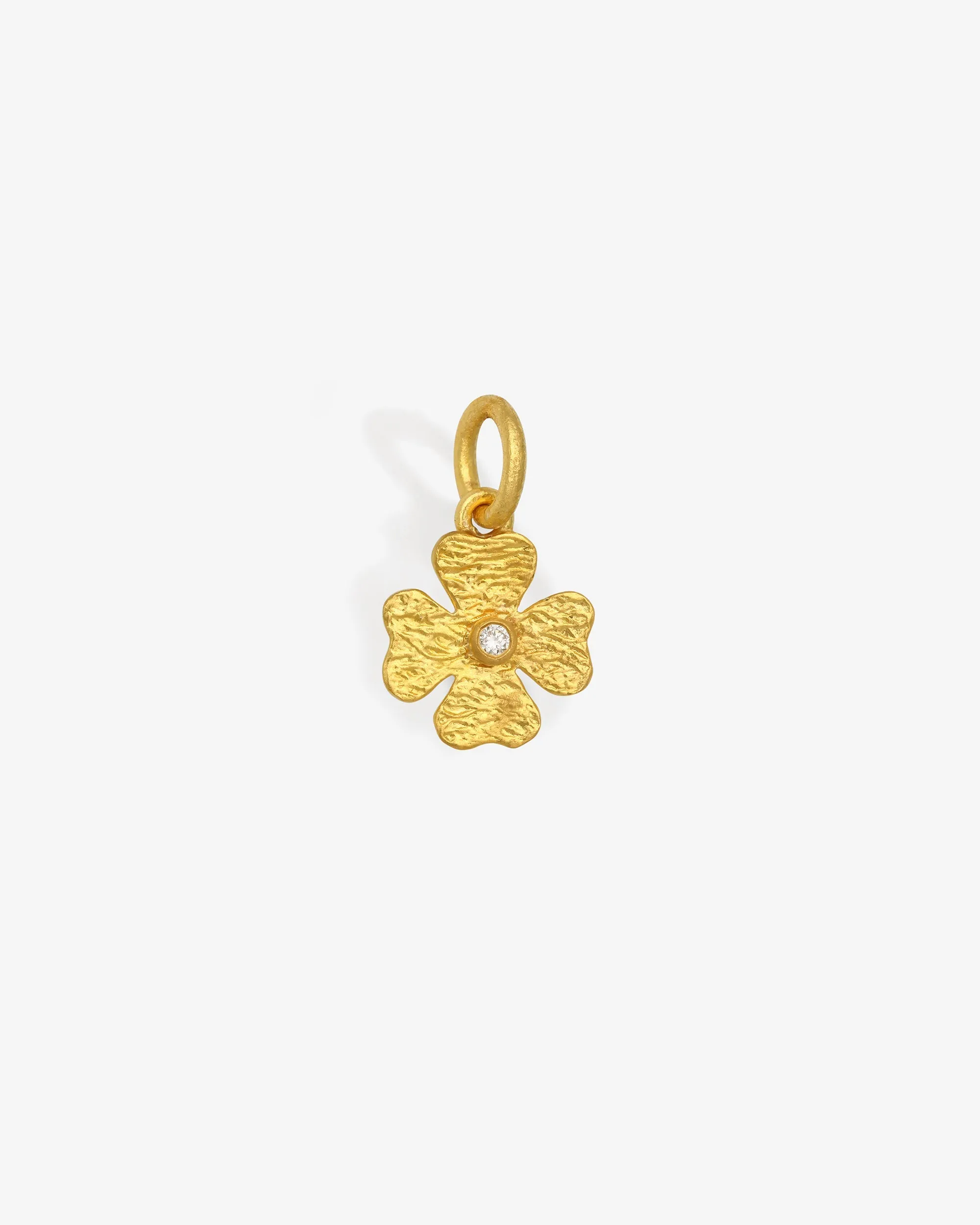 Clover Pendant Small Diamond Solid Gold sold by Temple of the Sun