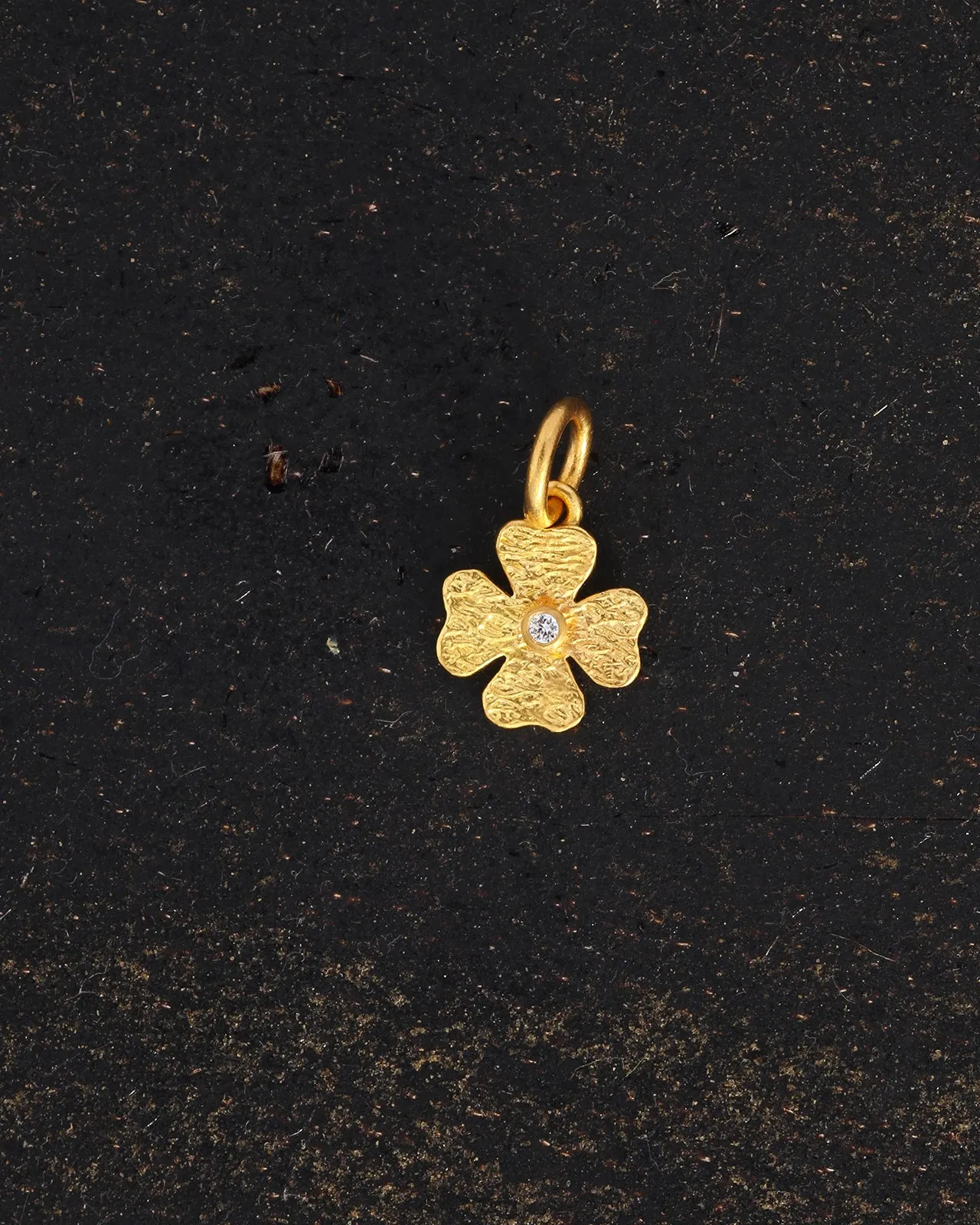 Clover Pendant Small Diamond Solid Gold sold by Temple of the Sun product image thumbnail 2