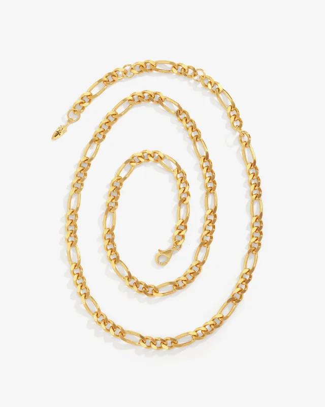 Figaro Chain 5.5mm Gold Vermeil sold by Temple of the Sun