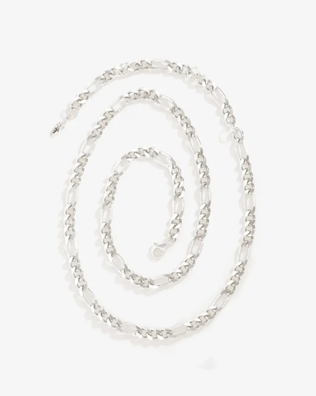 Figaro Chain 5.5mm Silver sold by Temple of the Sun