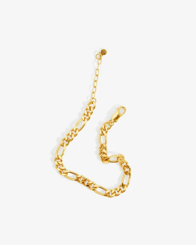 Figaro Bracelet 5.5mm Gold Vermeil sold by Temple of the Sun