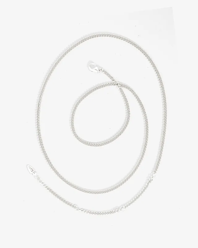 Damon Chain 2.4mm Silver sold by Temple of the Sun