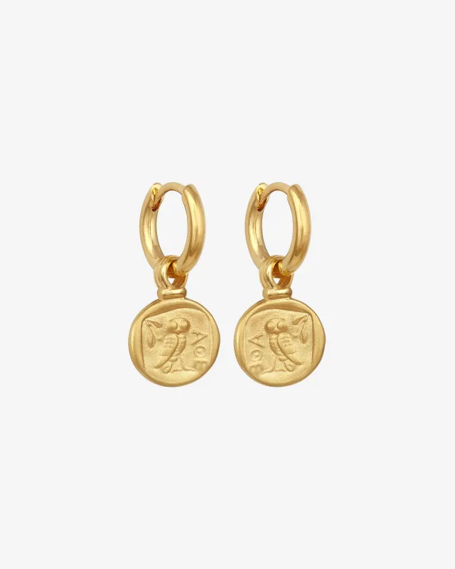 Palas Drop Earrings Gold Vermeil sold by Temple of the Sun
