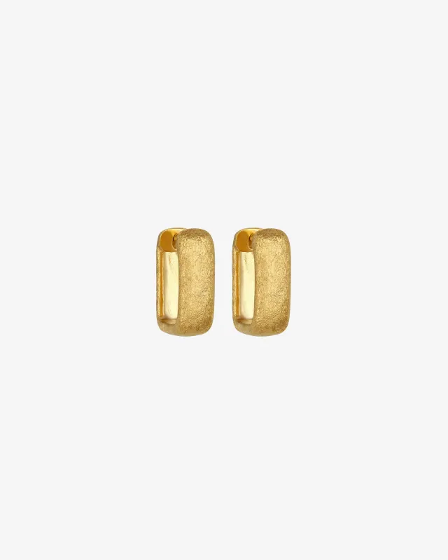 Alida Square Hoops Gold Vermeil sold by Temple of the Sun