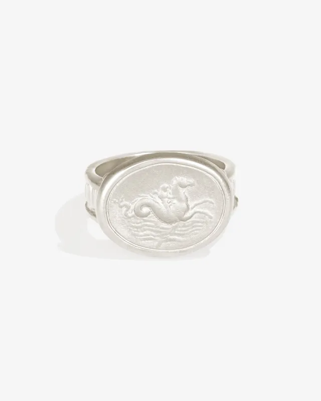 Poseidon Ring Silver made by Temple of the Sun