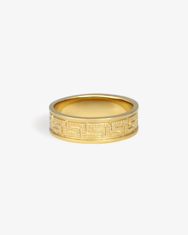 Meander Ring Gold Vermeil sold by Temple of the Sun