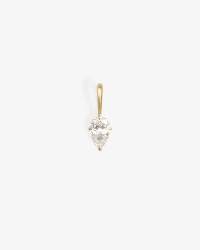 Astra Pear Pendant Diamond Solid Gold sold by Temple of the Sun