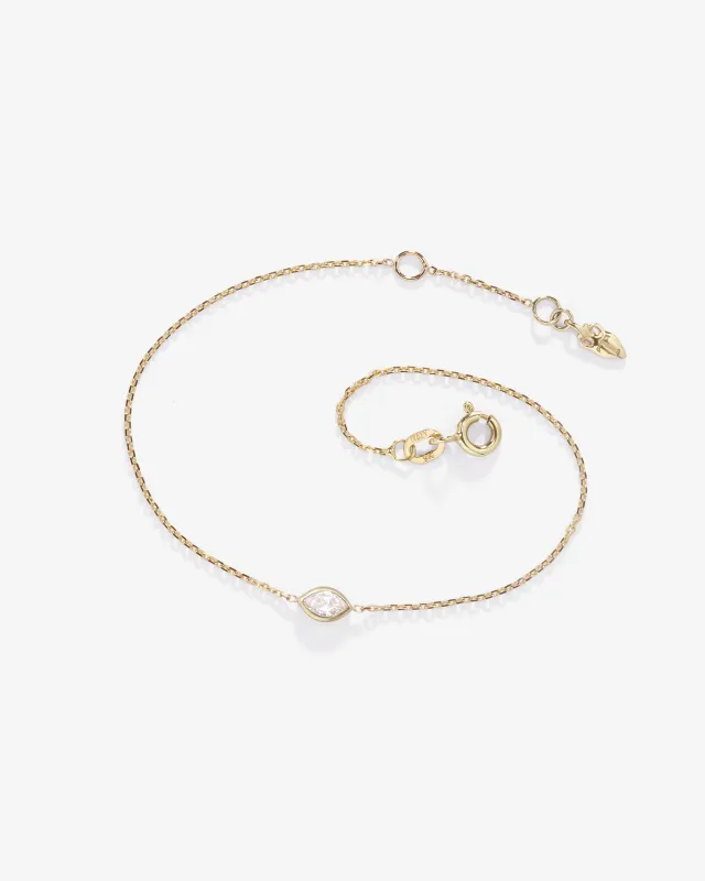 Marquise Bracelet Diamond Solid Gold sold by Temple of the Sun