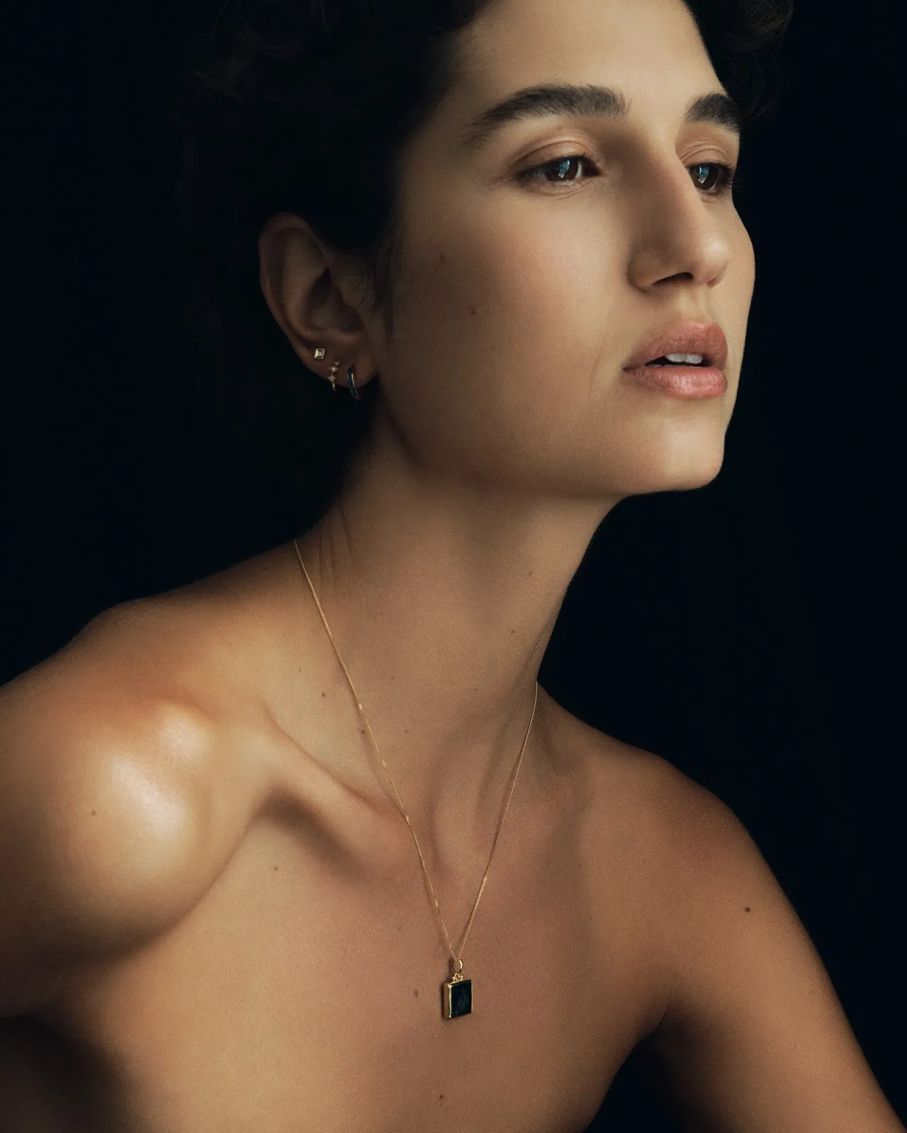 Anu Eagle Necklace Onyx Solid Gold sold by Temple of the Sun product image thumbnail 2