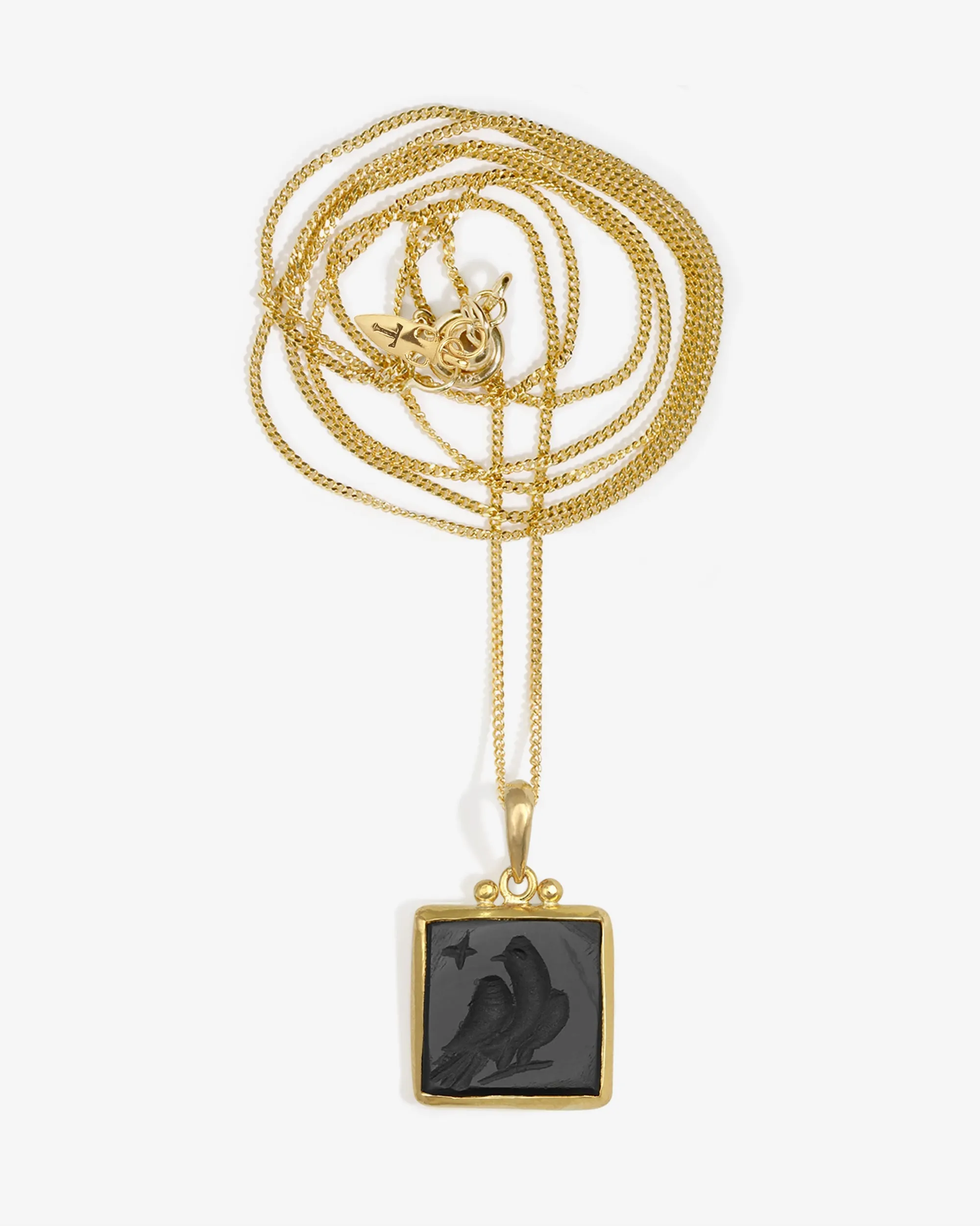 Anu Eagle Necklace Onyx Solid Gold sold by Temple of the Sun product image thumbnail 4