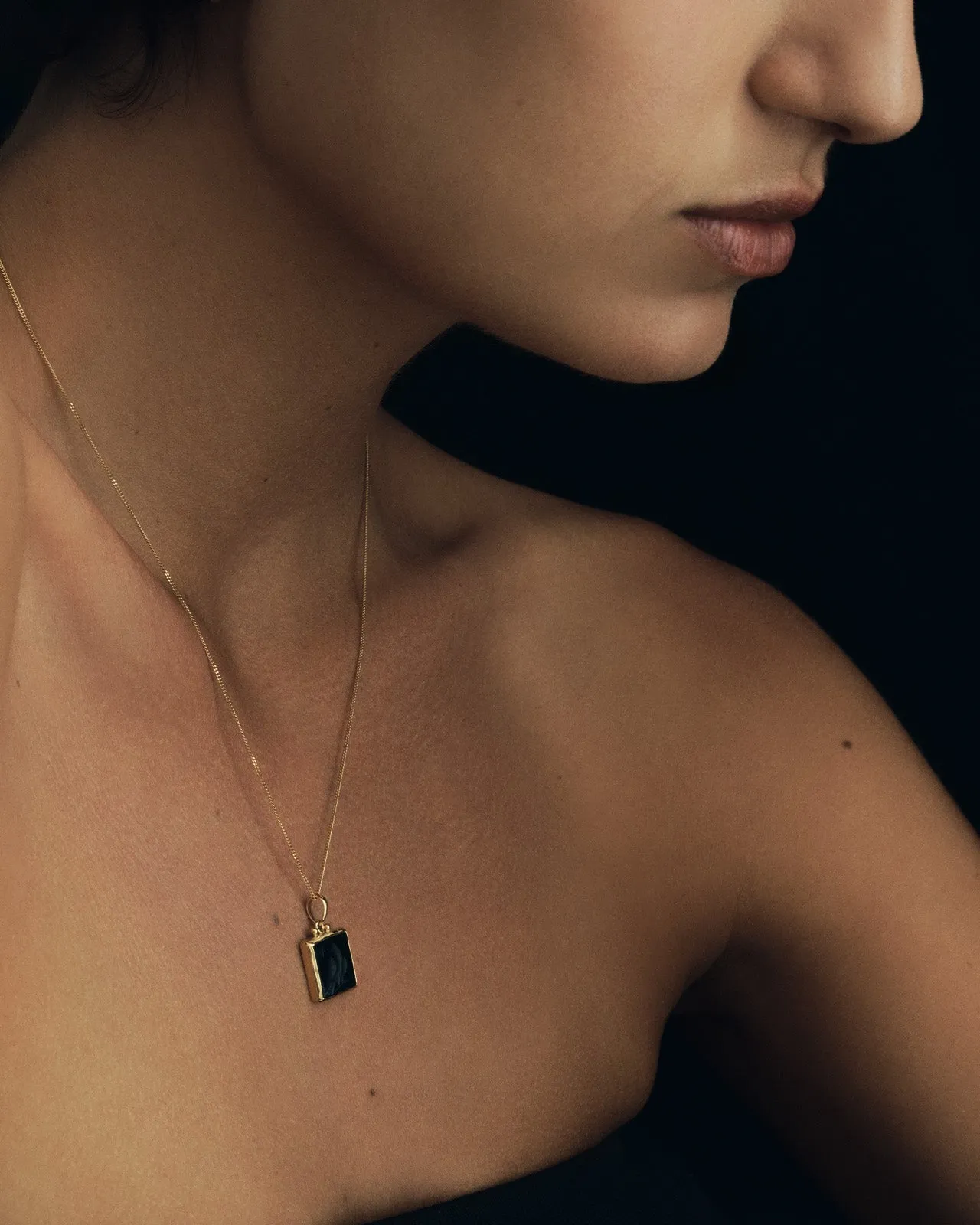 Anu Eagle Necklace Onyx Solid Gold sold by Temple of the Sun product image thumbnail 3