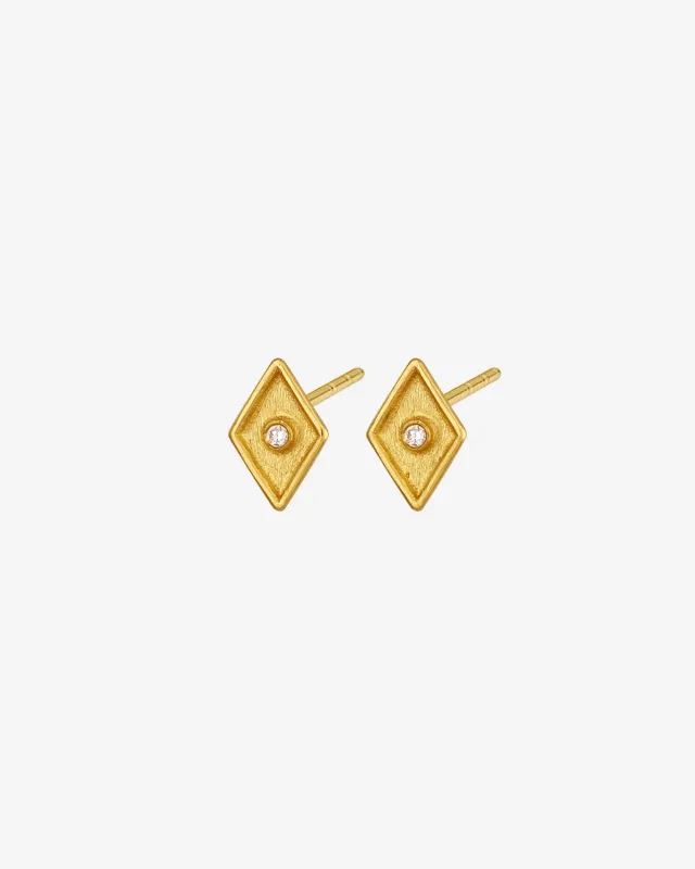 Tala Studs Kite Diamond Solid Gold made by Heritage