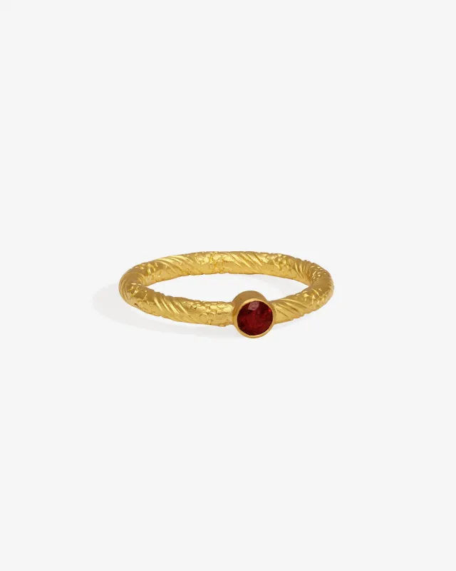 Suri Ring Ruby Solid Gold sold by Temple of the Sun
