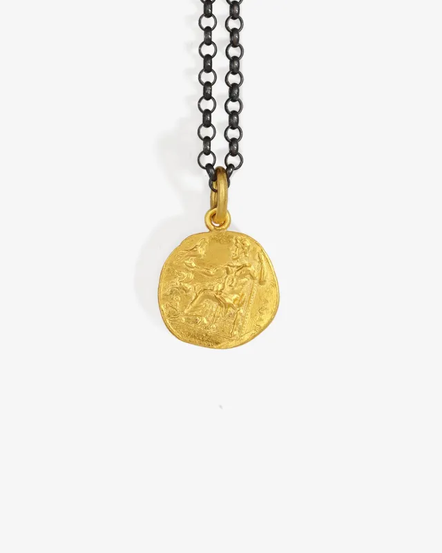 Thrace Coin Necklace Solid Gold made by Heritage