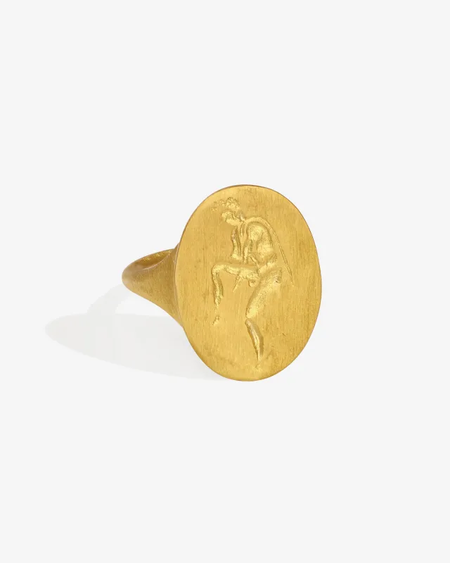 Heritage Ring Hermes Solid Gold made by Temple of the Sun